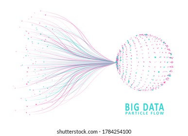 Abstract infographics visualization. Big data code representation. Futuristic network or business analytics. Graphic concept for your design