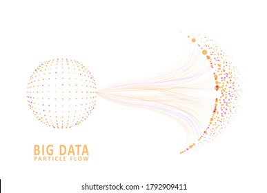 Abstract infographics visualization. Big data code representation. Futuristic network or business analytics. Graphic concept for your design
