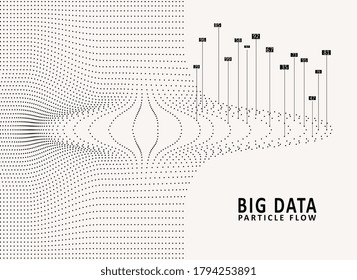 Abstract infographics visualization. Big data code representation. Futuristic network or business analytics. Graphic concept for your design