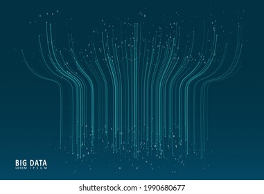 Abstract infographics visualization. Big data code representation. Futuristic network or business analytics. Graphic concept for your design.