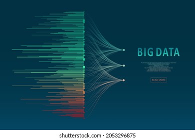 Visualización de infografías abstractas. Representación de códigos de datos grandes. Futurista red o análisis de negocios. Concepto gráfico para su diseño.