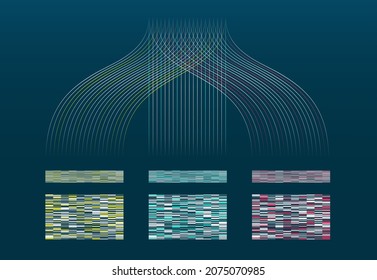 Abstract infographics visualization. Big data code representation. Futuristic network or business analytics. Graphic concept for your design