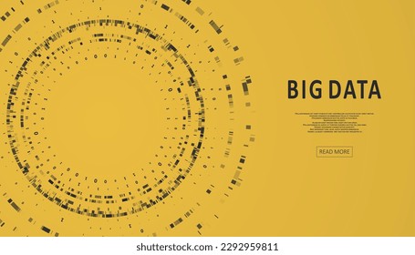 Abstract infographics visualization. Big data code representation. Futuristic network or business analytics. Graphic concept for your design.