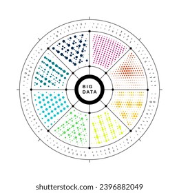 Abstract infographics visualization. Big data code representation. Futuristic network or business analytics. Graphic concept for your design
