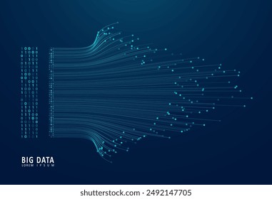 Abstractas visualización de infografías. Representación de código de Big Data. Análisis de redes o negocios futuristas. Concepto gráfico para tu diseño.