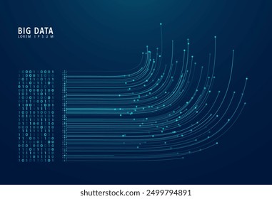 Abstractas visualización de infografías. Representación de código de Big data. Red futurista o análisis de negocios. Concepto gráfico para su diseño.