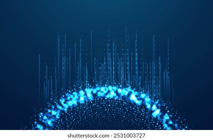 Visualização de infográficos abstratos. Representação de código de Big Data. Rede futurista ou análise de negócios. Conceito gráfico para o seu design.