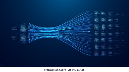 Visualização de infográficos abstratos. Representação de código de Big Data. Rede futurista ou análise de negócios. Conceito gráfico para o seu design.