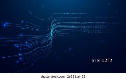 Abstract infographics visualization. Big data code representation. Futuristic network or business analytics. Graphic concept for your design.
