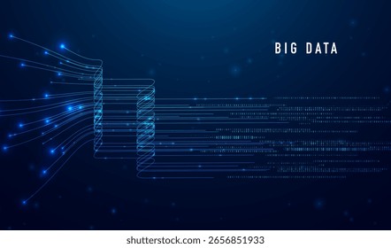 Abstract infographics visualization. Big data code representation. Futuristic network or business analytics. Graphic concept for your design.