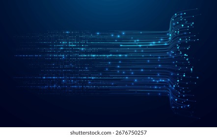 Abstract infographics visualization. Big data code representation. Futuristic network or business analytics. Graphic concept for your design.