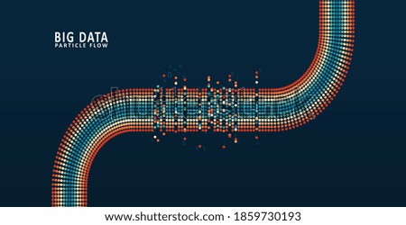 Abstract infographics visualization. Big data code representation. Futuristic network or business analytics. Graphic concept for your design.