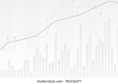 Abstract infographics visualization. Business chart graph with three lines of increase. Futuristic network or business analytics. Graphic concept for your design