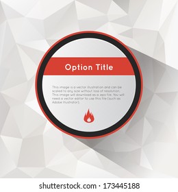 Abstract inforgraphics options with polygonal background. Vector illustration.
