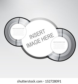 Abstract information banner with inserting an image for your website or magazine