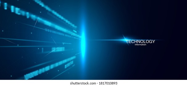 abstract Information computer data technology communication concept vector background