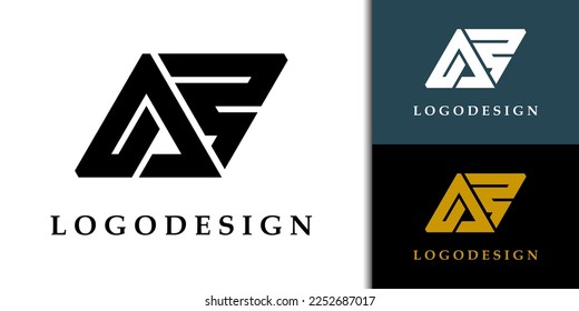 Abstract initial AG AZ AR AS AB logo design for business and brand identity
