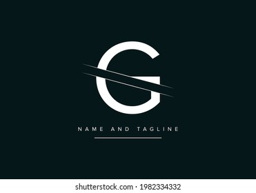 Abstract initial Alphabet letter G