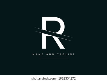 Abstract initial Alphabet letter R