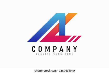 Abstract Initial A and C Combination Logo Design with Blue and Orange Color. Modern Logo Design Usable For Business, Sport, Industrial, Service Company. Flat Vector Logo Design Illustration.