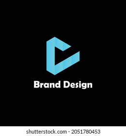 Abstract initial c letter logo design template.