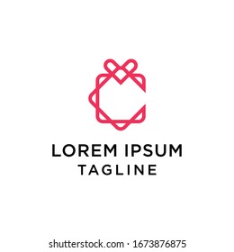 Abstract Initial CC Gift Logo Design Template