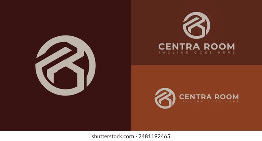 Abstract initial circle letter CR or RC logo in gold color isolated on multiple background colors. The logo is suitable for hotel cleaning service logo vector design illustration inspiration templates