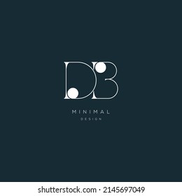 Abstract initial DB letter icon logo