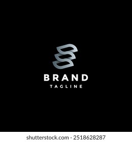 Abstract Initial E Letter Loop Line Logo Design. Infinity Wavy Outline Lines Letter E Logo Design.