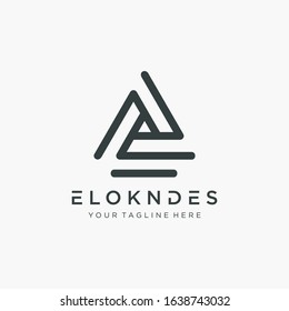 abstract Initial  E minimalist Logo Design. elegant Logo template vector creative business. Vector design template elements for your application or corporate identity.