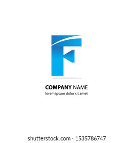 abstract Initial F Letter Logo modern Design Vector Template. Creative Alphabet Letters icon Illustration