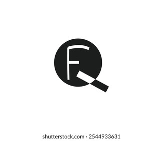 Diseño Abstractas inicial del logotipo del alfabeto de letras FQ o QF