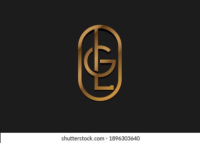 Abstract Initial G and L Logo, Gold Line Monogram style, usable for brand, card and company, logo design template element,vector illustration