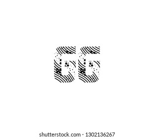 Abstract Initial GG Letter with Wavy Dots Pattern Vector Logo