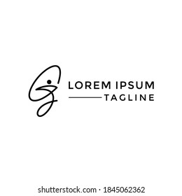 Abstract Initial GJ, JG Logo Design Template