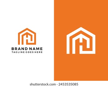 Abstract initial H real estate for business logo vector template
