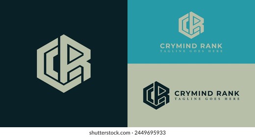 Abstract initial hexagon letter CR or RC logo in gold color isolated on multiple background colors. The logo is suitable for business and consulting company logo icons to design inspiration templates.