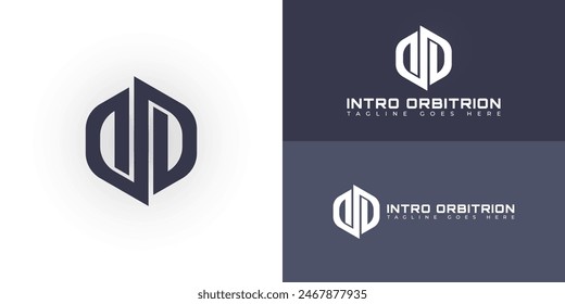 Abstract initial hexagon letter IO or OI logo in deep purple color isolated on multiple background colors. The logo is suitable for software solutions and app logo design inspiration templates.