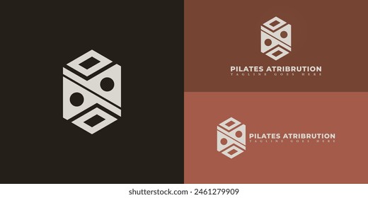 Abstractas hexágono inicial PA o AP logo en color blanco plateado aislado en múltiples colores de fondo. El logotipo es adecuado para Plantillas de inspiración de diseño de logotipo de la marca Gym and Pilates Studio.