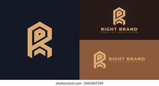 Abstrakter Anfangssechseckbuchstabe SP oder PS-Logo in Goldfarbe isoliert auf mehreren Hintergrundfarben. Das Logo eignet sich für Home-Service-Unternehmen Logo Design Inspiration Vorlagen.