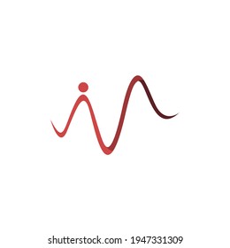 Abstract initial iv letter logo design concept. I and V logo in pulse or beat form icon abstract logo design