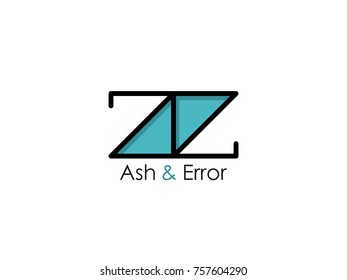 abstract initial letter A, E, AE or Z logo concept design template vector illustration