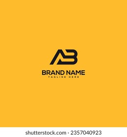 Abstract initial letter AB BA logo design template - vector