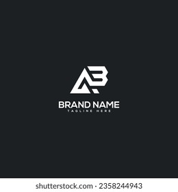 Abstract initial letter AB BA logo design template - vector.