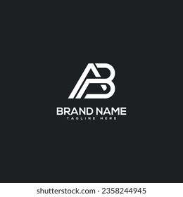 Abstract initial letter AB BA logo design template - vector.