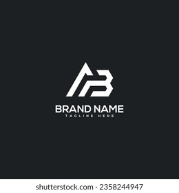 Abstract initial letter AB BA logo design template - vector.