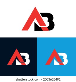 logotipo abstracto de la letra inicial del ab