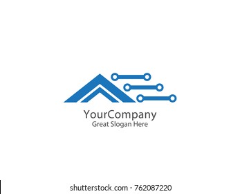 Abstract initial letter AE Logo. Data House design concept Template Vector Illustration
