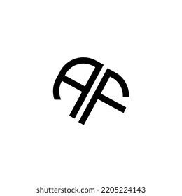 Abstract initial letter AF or FA logo