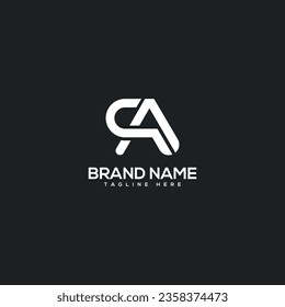 Abstract initial letter AQ QA logo design template - vector.